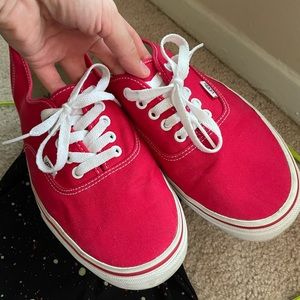 Men’s Vans in red Authentics